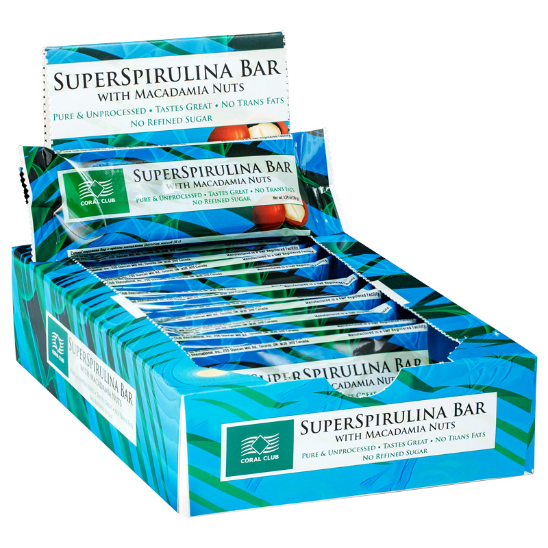 SuperSpirulina Bar with Macadamia Nuts