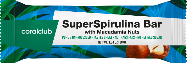 SuperSpirulina Bar with Macadamia Nuts