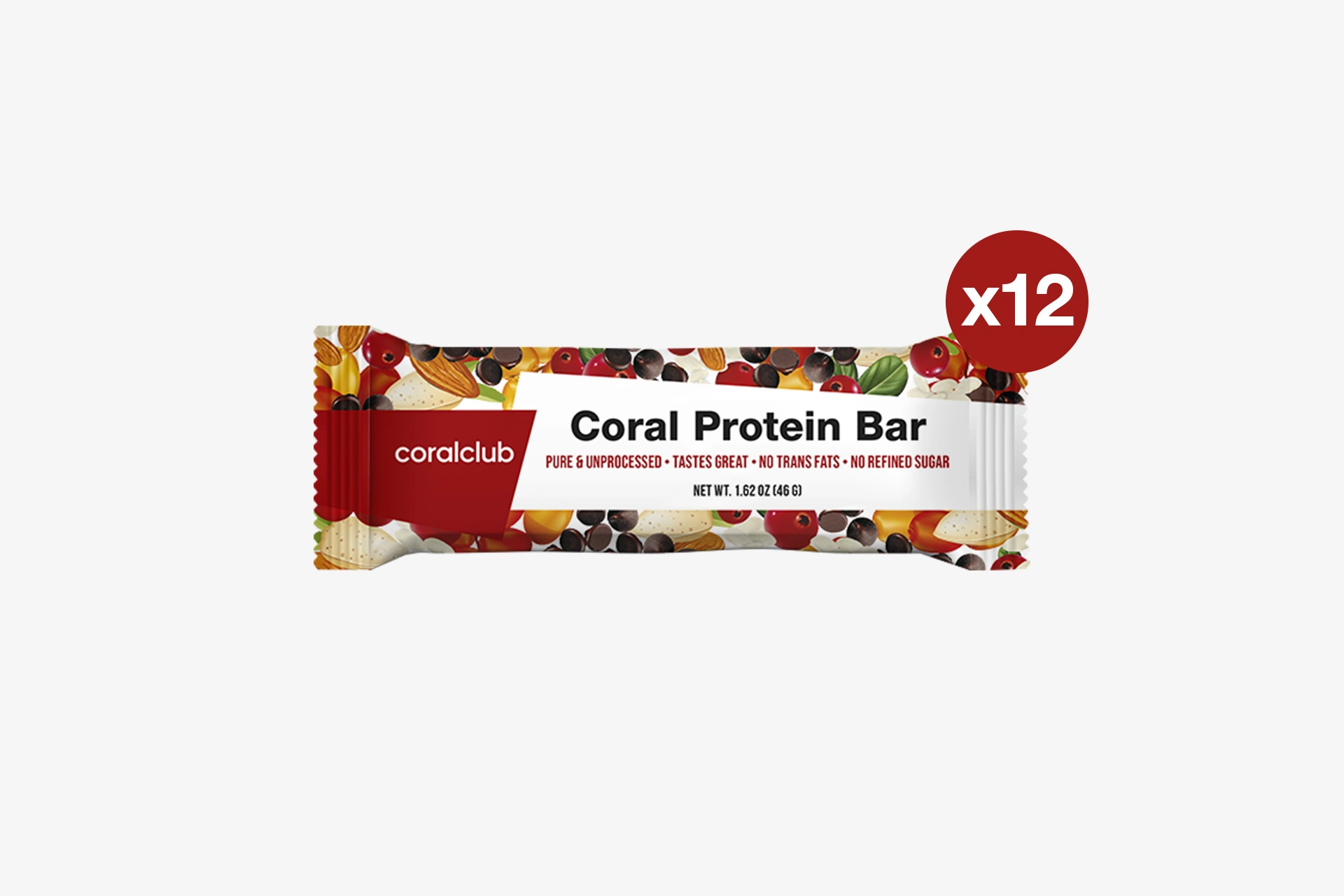Coral Protein bar, box of 12