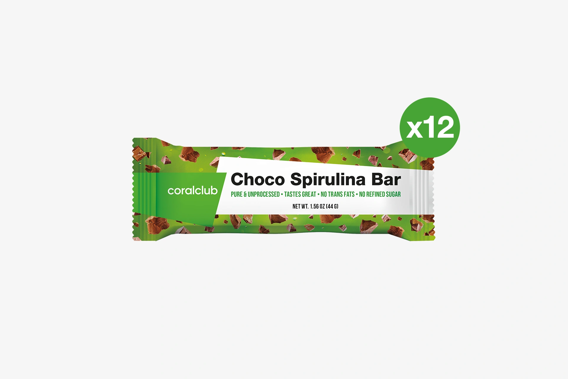 Choco Spirulina Bar, box of 12